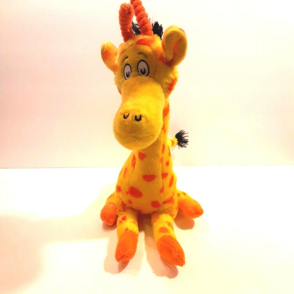 Kohl's Cares Dr. Seuss Mulberry Street Giraffe Plush Yellow Orange Spots 12"